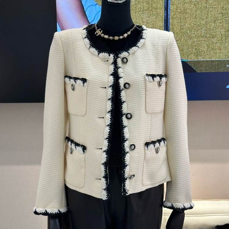 샤넬 코튼 울 자켓