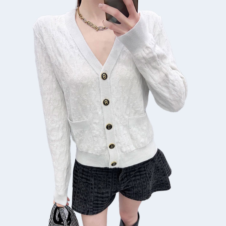 디올 오블리크 가디건 아이보리