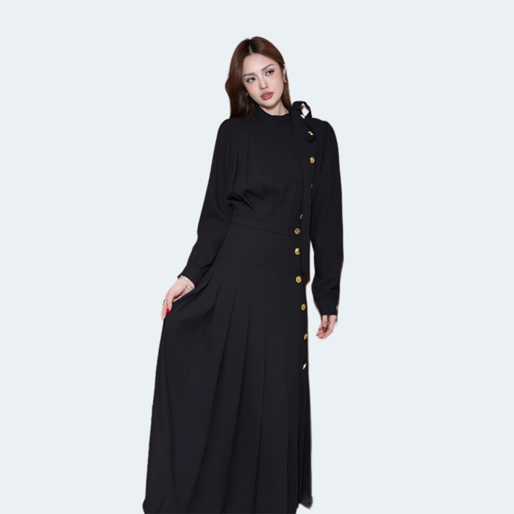 루이비통 플리츠 롱 드레스