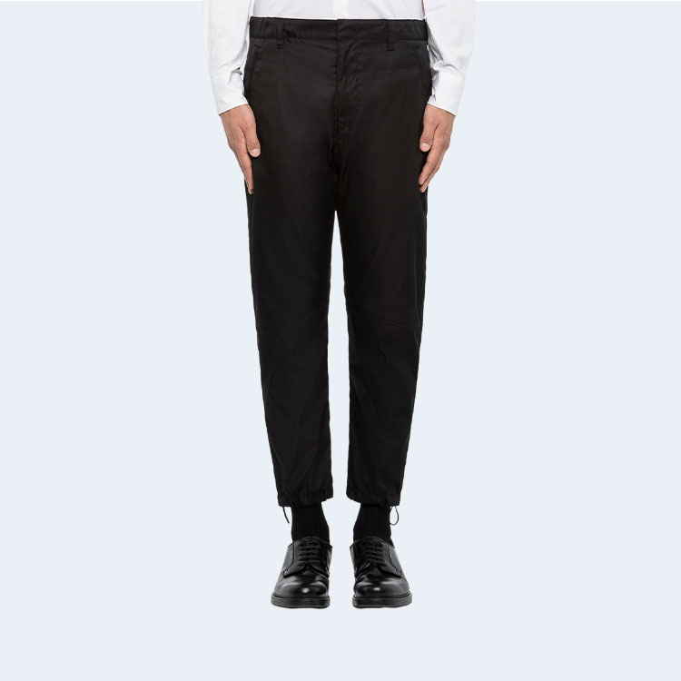 프라다 리나일론 밴딩 팬츠 블랙