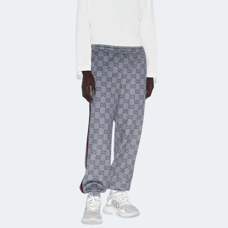 구찌 웹 점보 GG 조깅 팬츠