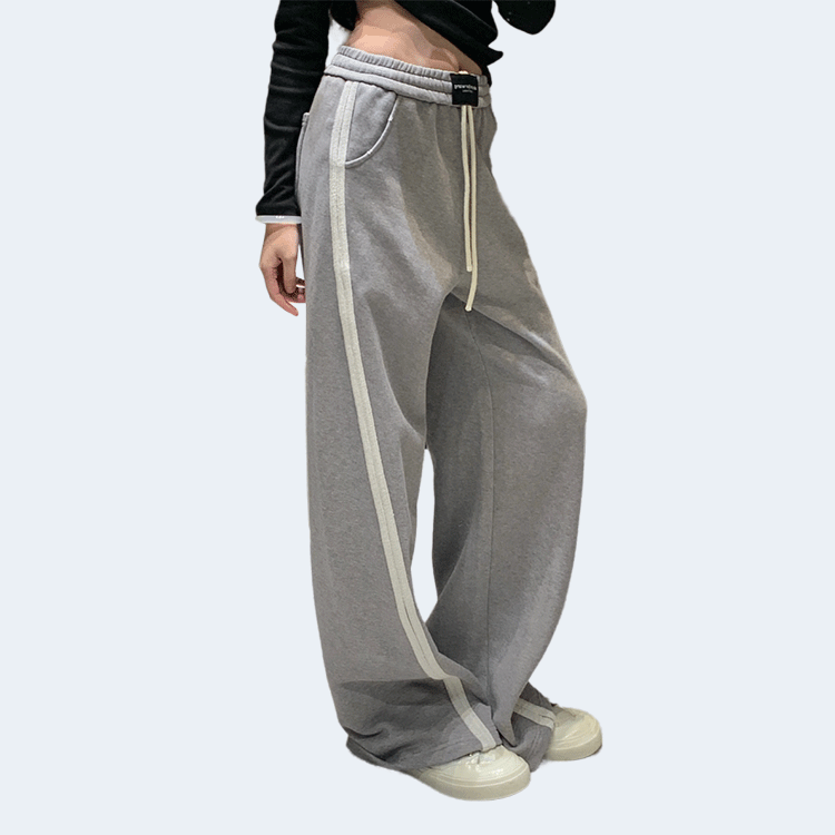 알렉산더왕 로고 밴딩 팬츠 그레이