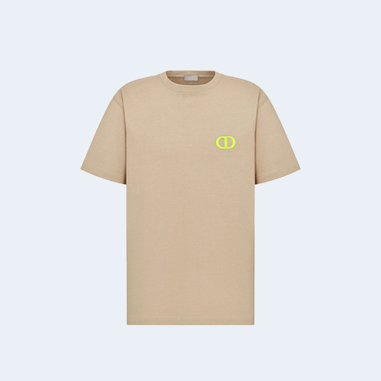 디올 아이콘 캐주얼 핏 티셔츠 베이지