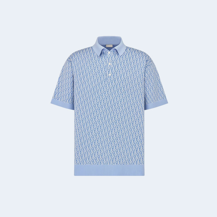 디올 오블리크 폴로 셔츠 블루
