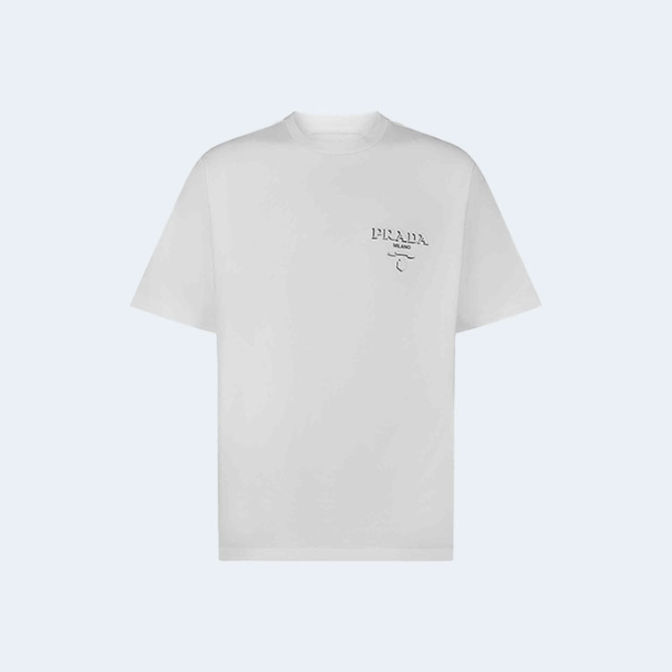 프라다 코튼 티셔츠 화이트