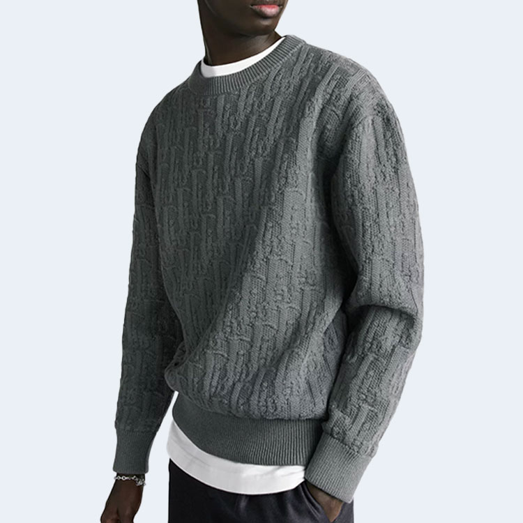 디올 오블리크 스웨터 그레이