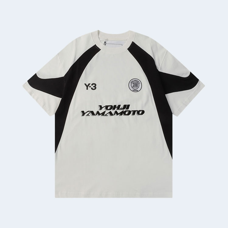 요지야마모토 Y3 롱슬리브 풋볼 티셔츠 화이트