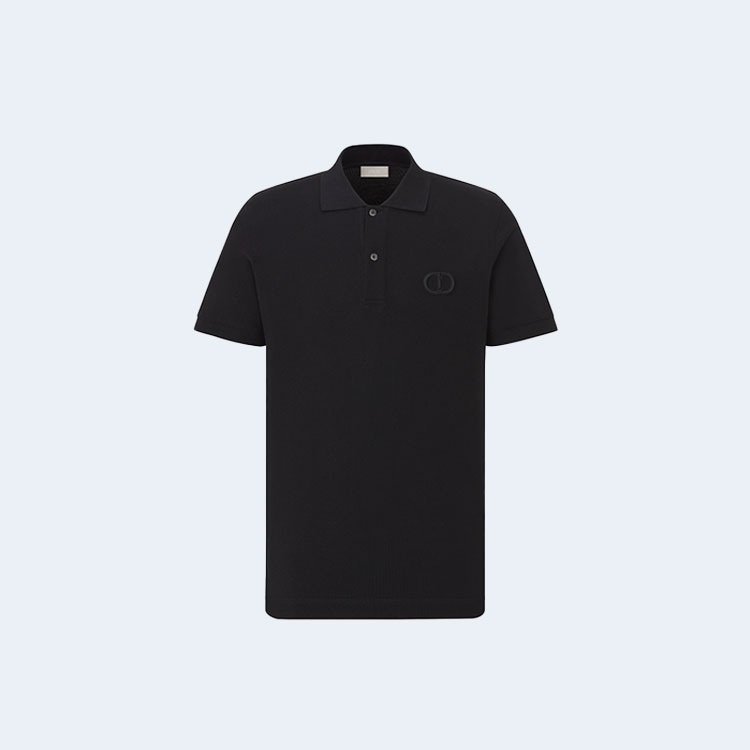 디올 아이콘 폴로 셔츠 블랙