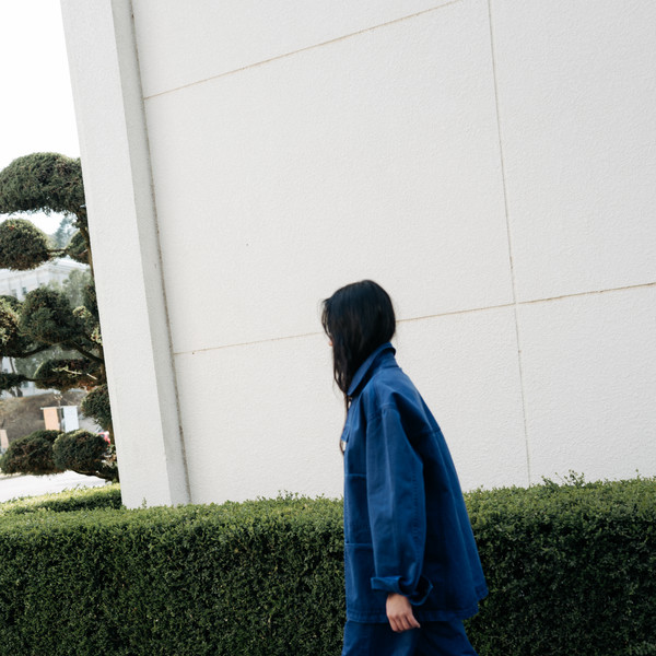 [MONOHA] / ☆ 25SS Cotton dying curve pants / blue Cotton dying curve pants (blue) : MONOHA