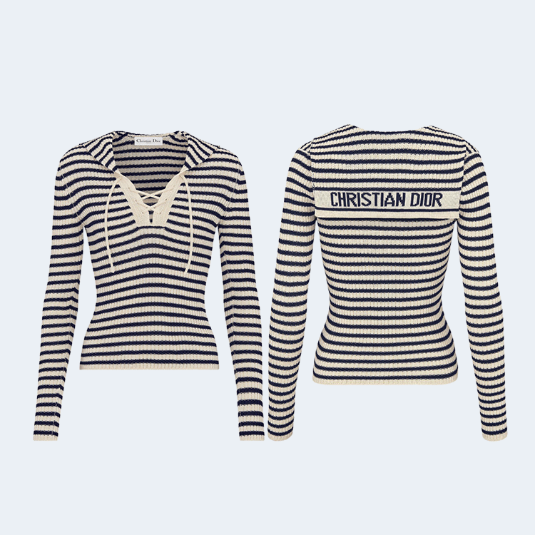 디올 디오리비에라 골지 코튼 니트