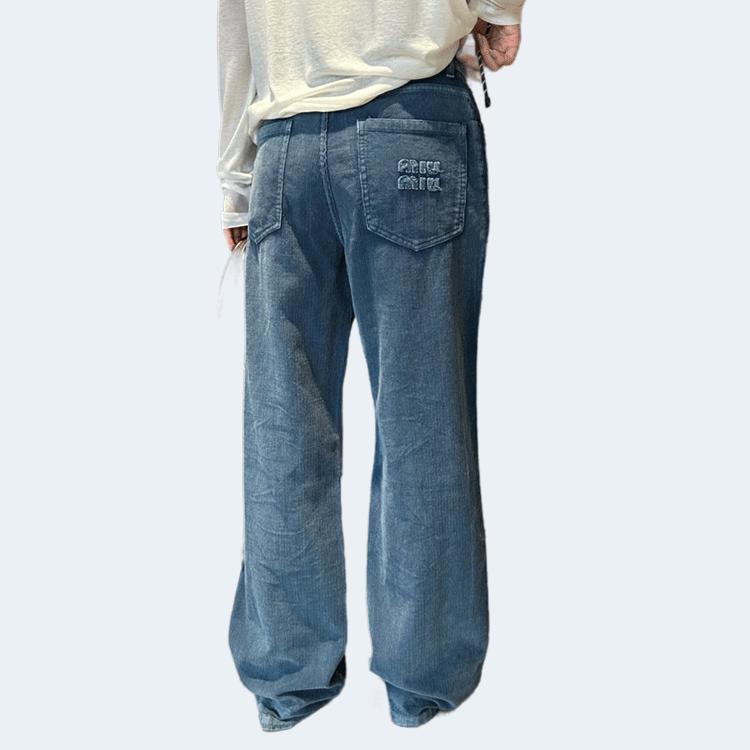 미우미우 코듀로이 데님 팬츠