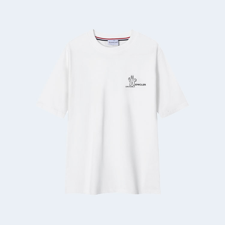 몽클레어 테니스 로고 패치 티셔츠 화이트