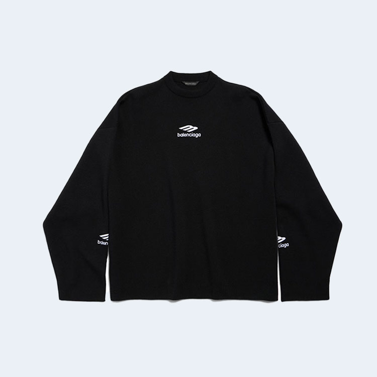 발렌시아가 스키 크루넥 블랙