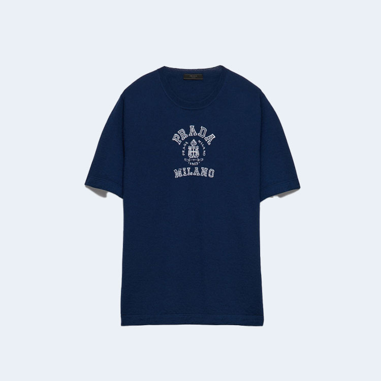 프라다 로고 캐시미어 니트 티셔츠 UMF010