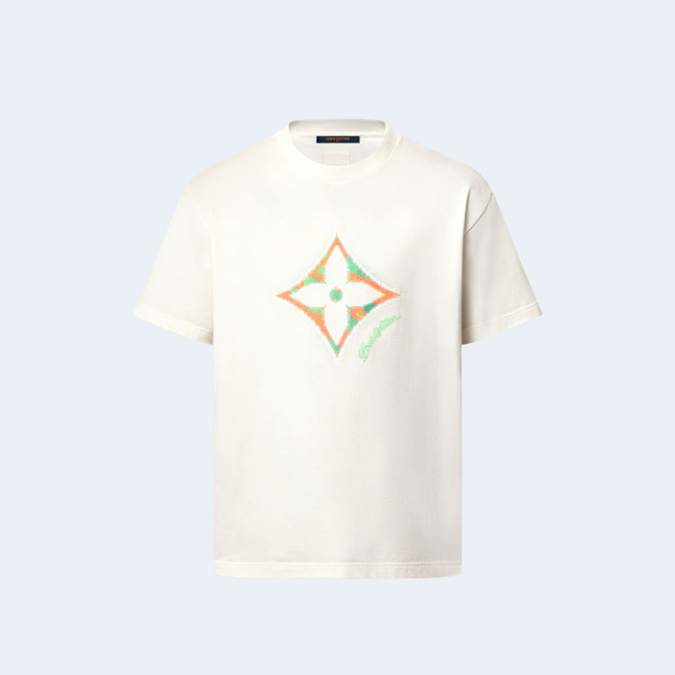 루이비통 모노그램 플라워 3D 그라디언트 프린트 티셔츠 1AGTRH