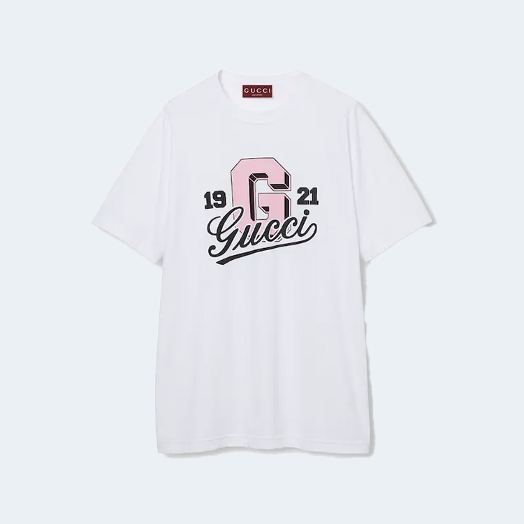 구찌 프린트 코튼 티셔츠