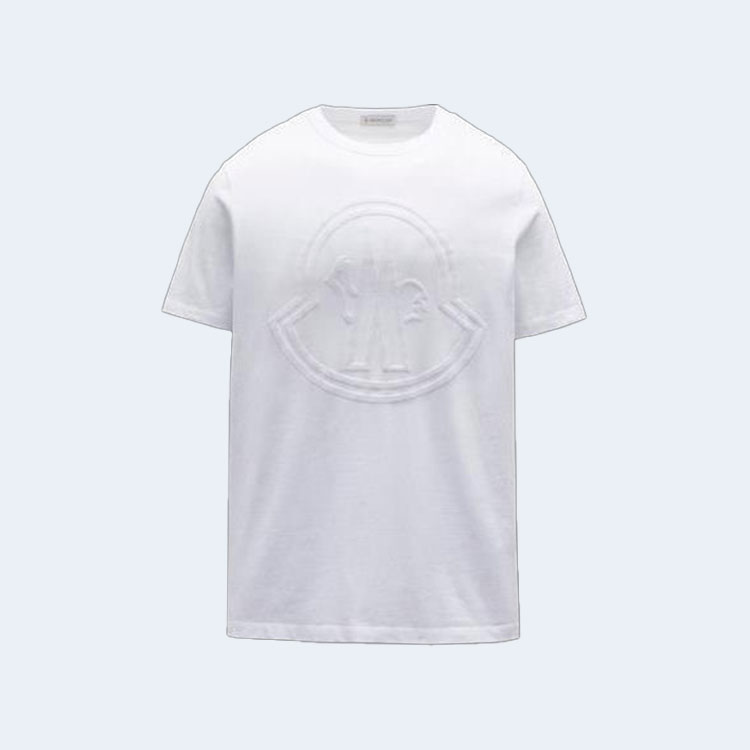 몽클레어 맥시 로고 반팔 티셔츠 화이트