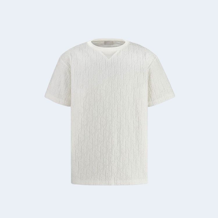 디올 오블리크 릴렉스드 핏 티셔츠 화이트