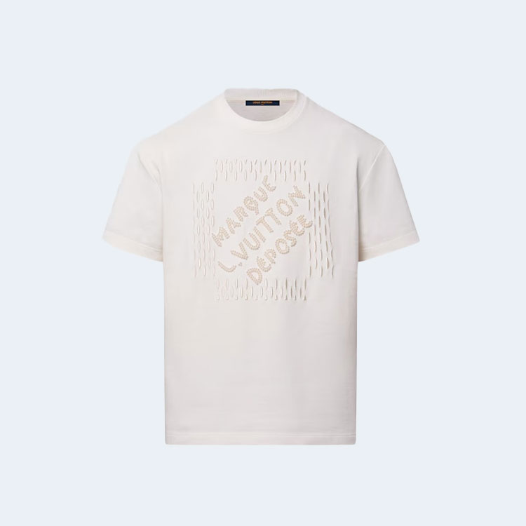 루이비통 엠브로이더리 시그니처 코튼 티셔츠 1AFV76