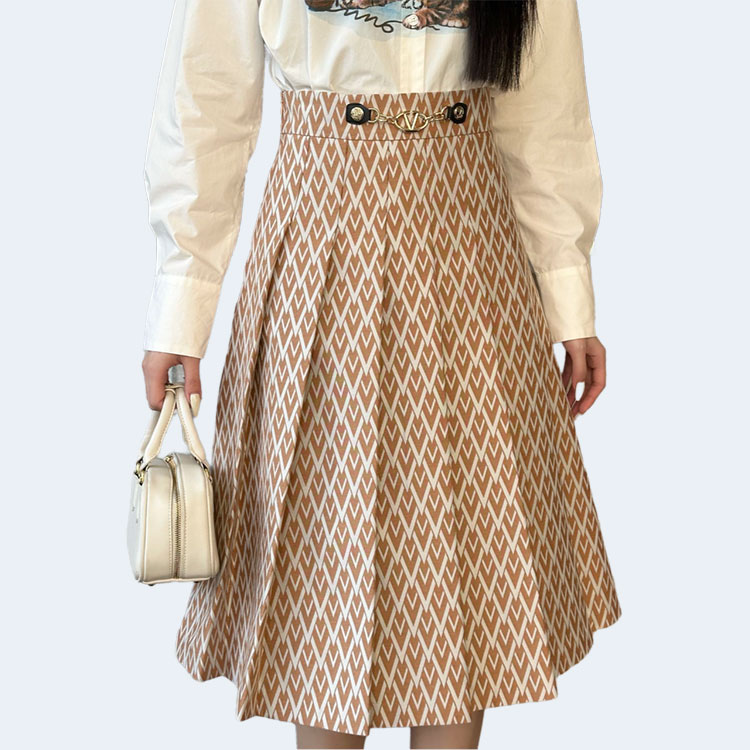 발렌티노 트윌 투트라 V 플리츠 스커트 (2color)