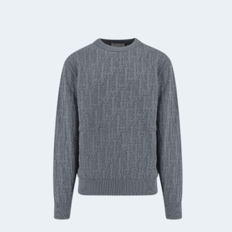 디올 오블리크 올오버 코튼 블렌드 스웨터