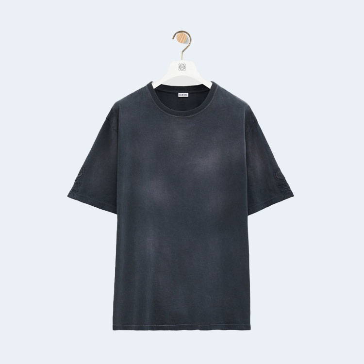 로에베 루즈 핏 티셔츠 네이비