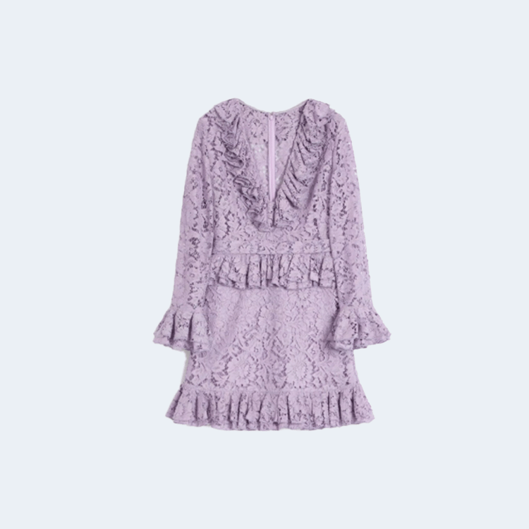 발렌티노 헤비 레이스 쇼트 드레스