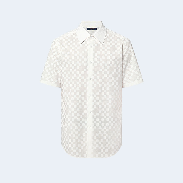루이비통 쇼트 슬리브드 코튼 셔츠 1AFJW3