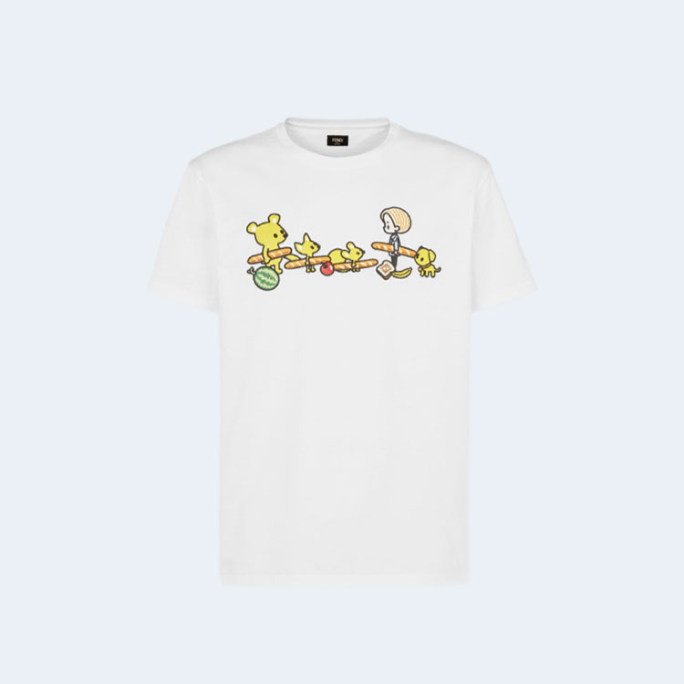 펜디 코튼 티셔츠 화이트