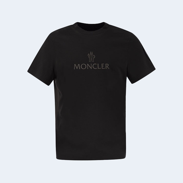 몽클레어 로고 반팔 티셔츠 블랙