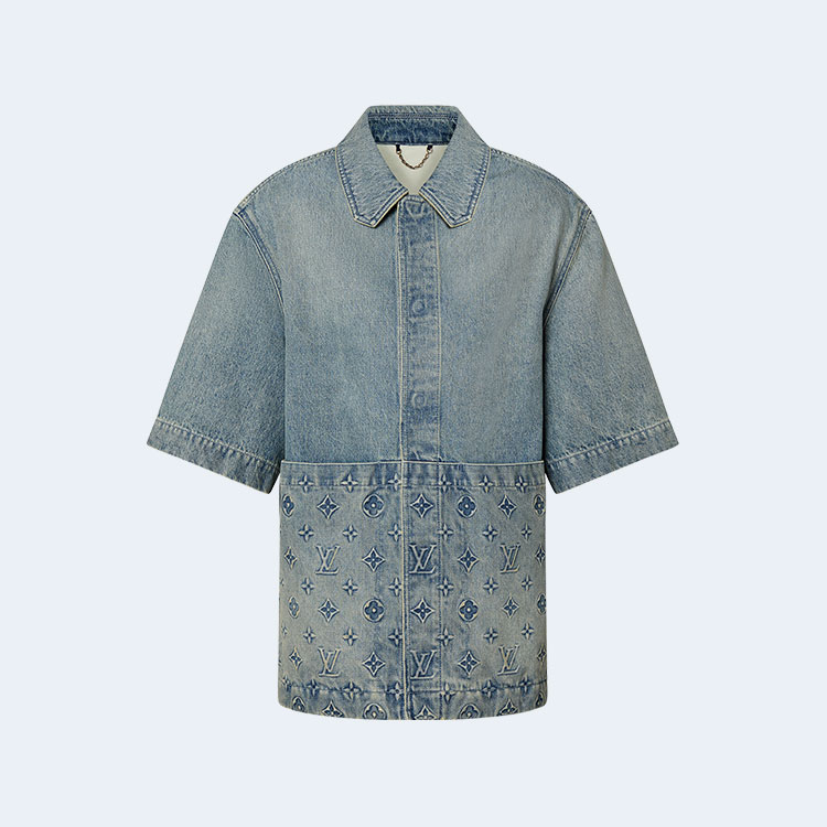 루이비통 숏 슬리브 데님 워크웨어 셔츠 1ABLDH