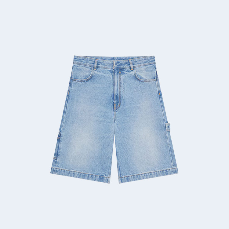 지방시 블루 헤머 루프 데님 버뮤다 쇼츠