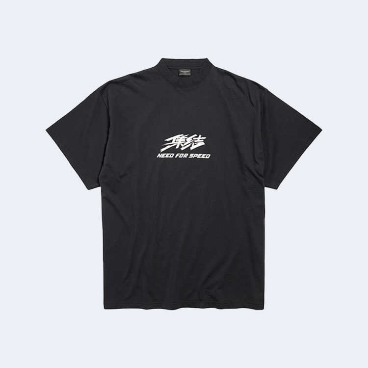 발렌시아가 니드포스피드 티셔츠 블랙