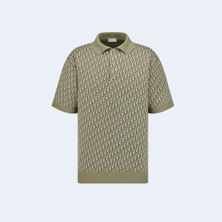 디올 오블리크 폴로 셔츠 카키