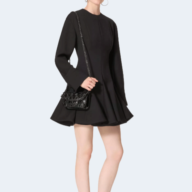 발렌티노 럭셔리 크레이프 미니 드레스