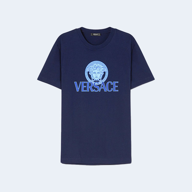 베르사체 메두사 로고 티셔츠 네이비