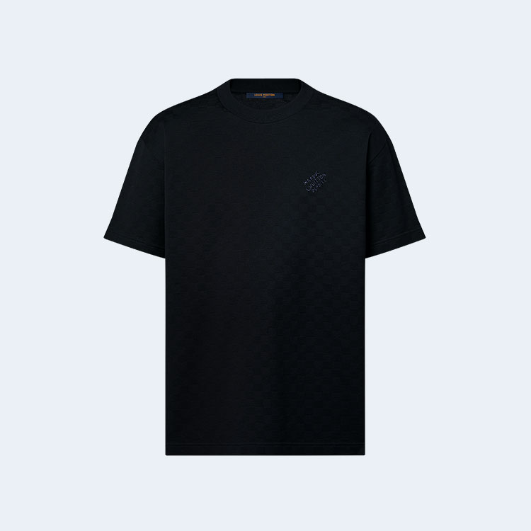 루이비통 다미에 코튼 피케 티셔츠 1AFRAK
