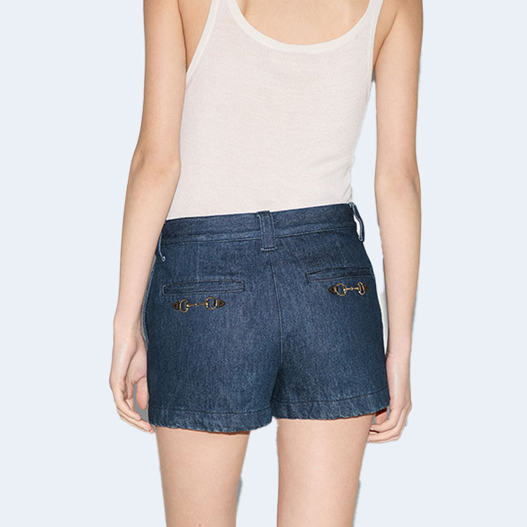 구찌 홀스빗 로우 웨이스트 데님 쇼츠