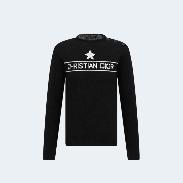 디올 블랙 캐시미어 니트 스웨터