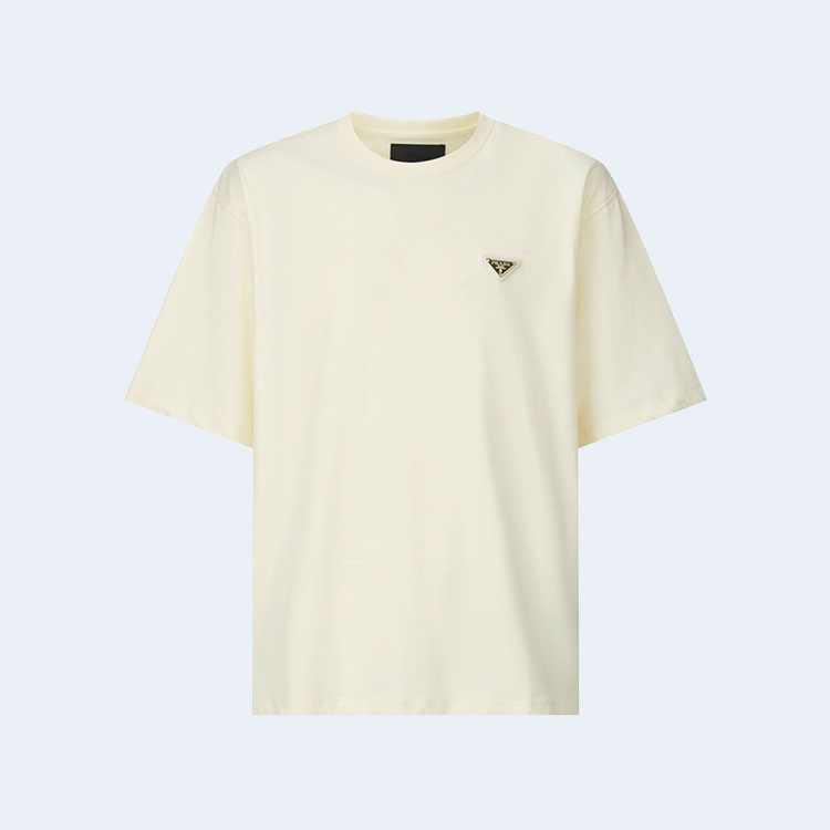 프라다 트라이앵글 골드 티셔츠