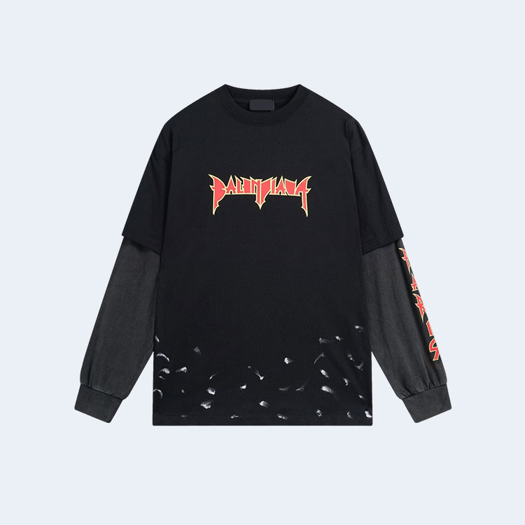 발렌시아가 메탈리카 코튼 스웨트셔츠