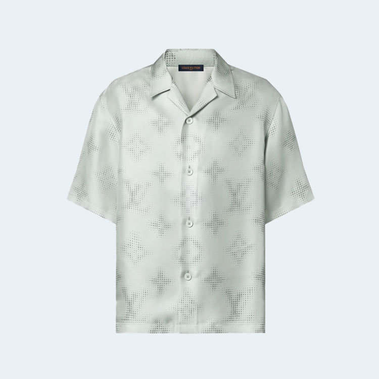 루이비통 모노그램 쇼트 슬리브드 실크 셔츠 1ABY20