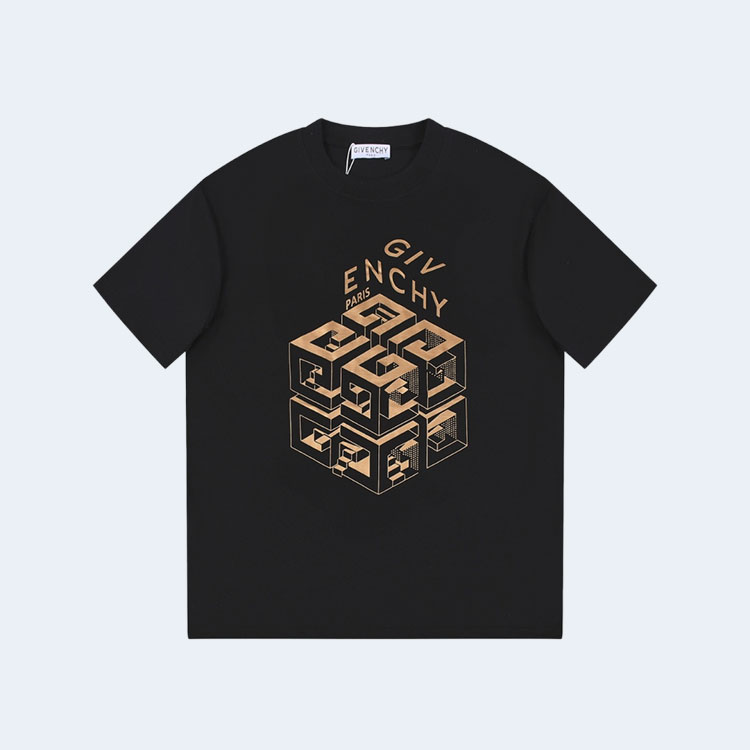 지방시 큐브 겟 골드 티셔츠 블랙