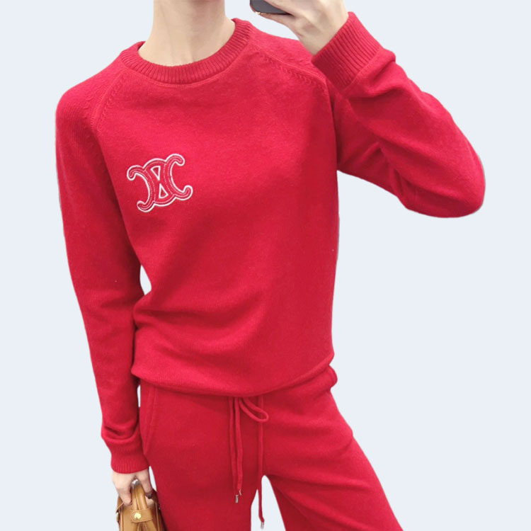 셀린느 울 캐시미어 트리옹프 크루넥 스웨터