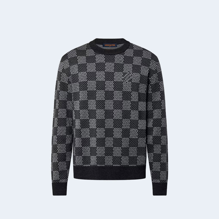 루이비통 다미에 라운드넥 울 스웨터 1AFWHY
