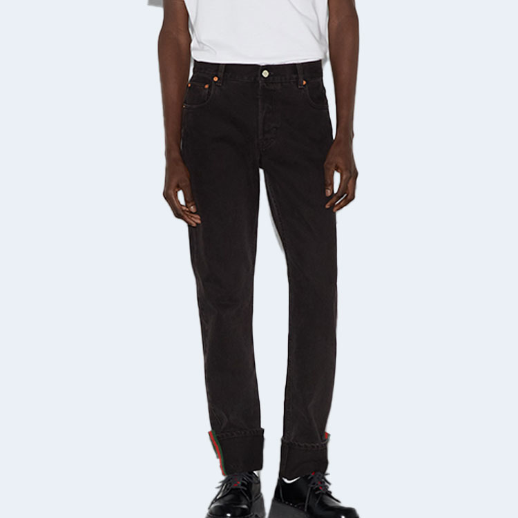 구찌 웹(Web) 데님 팬츠