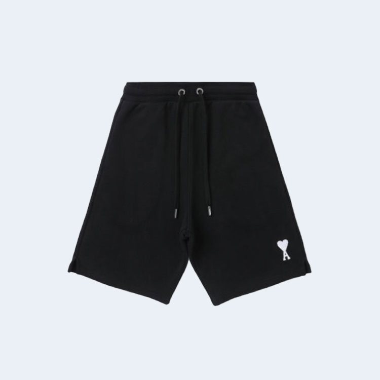 아미 스몰 하트 로고 쇼츠 블랙