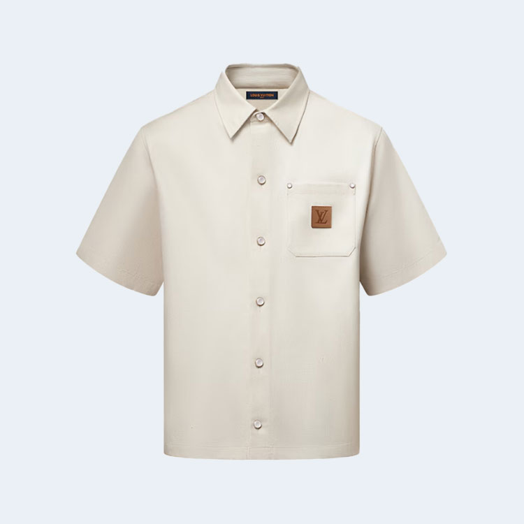 루이비통 멀버리 실크 블렌디드 반팔 셔츠