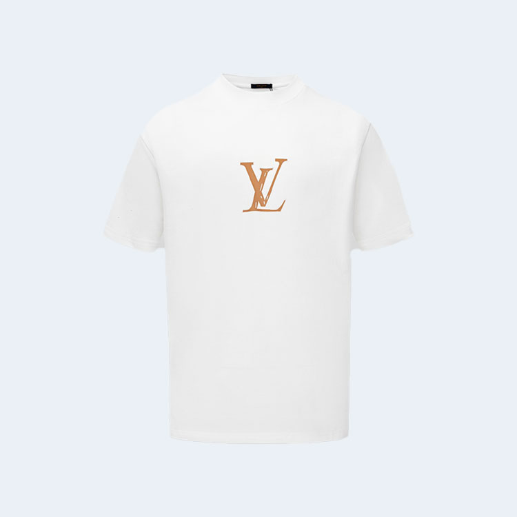 루이비통 레터 프린트 로고 티셔츠 화이트