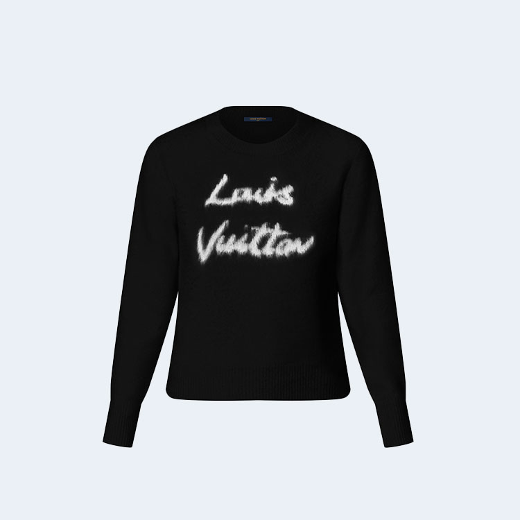 루이비통 브러시드 니트 풀오버 블랙 1AGHCS